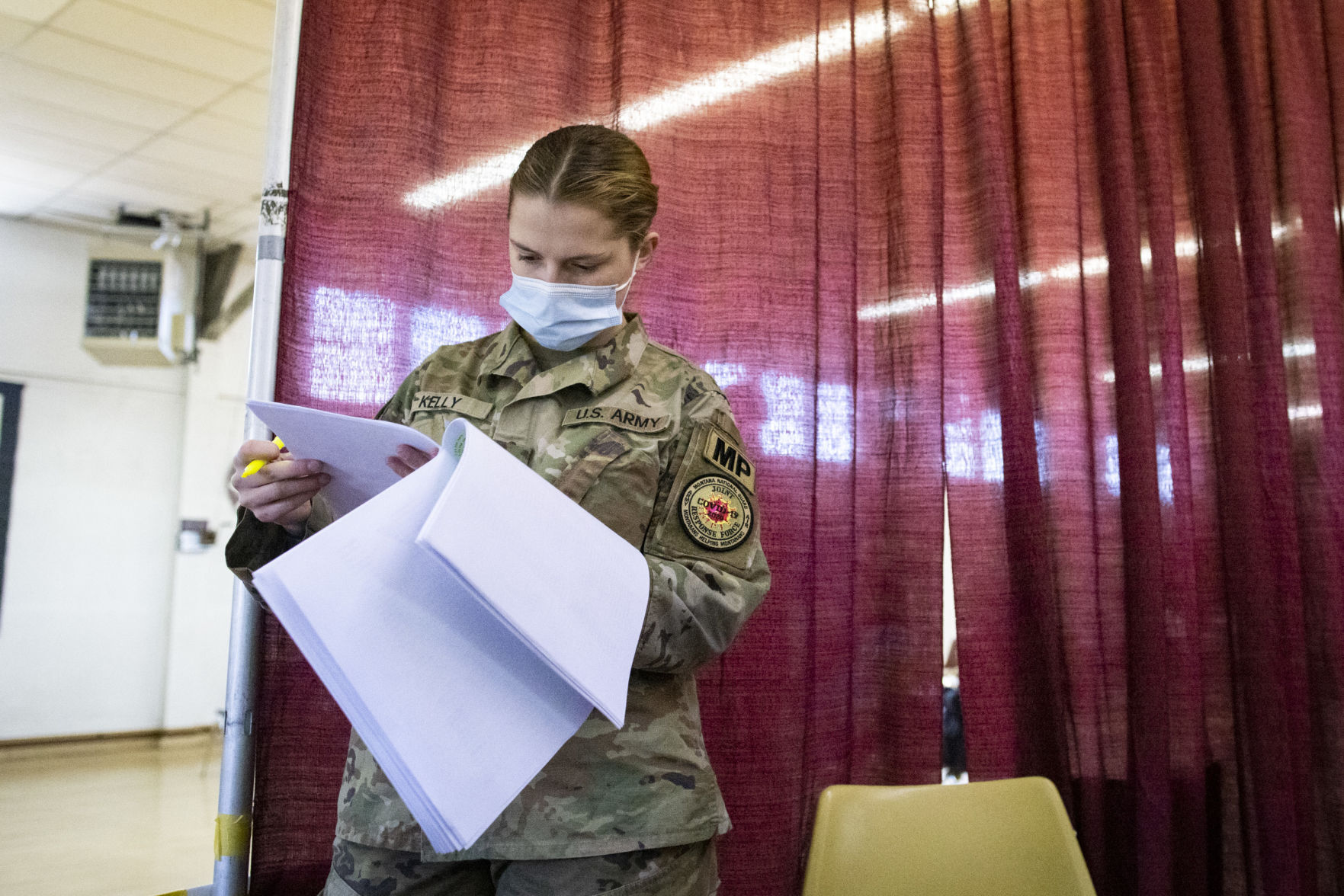 Montana National Guard helps at vaccination clinic